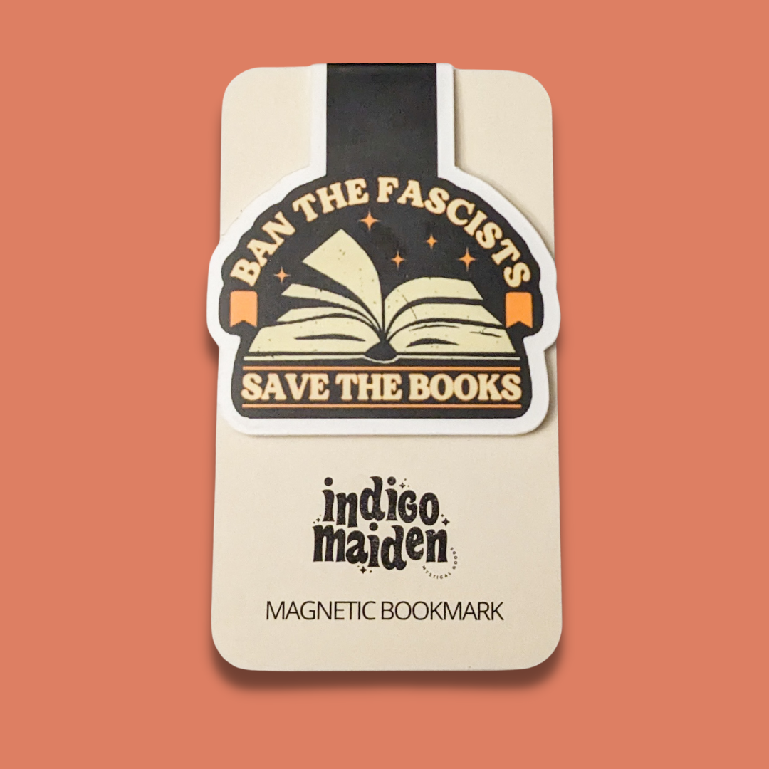 Ban the Fascists, Save the Books Magnetic Bookmark