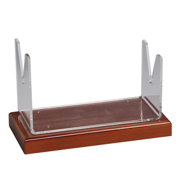Large Shofar Stand with Wooden Base
