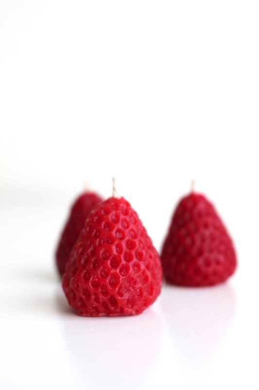 Beeswax Strawberry Candles