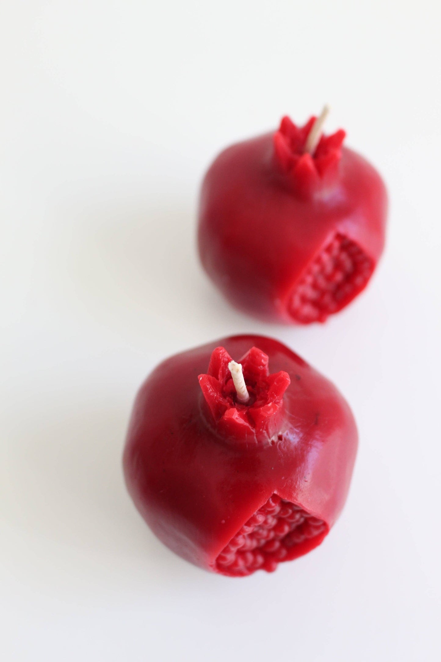 Cracked Crimson Pomegranate Beeswax Candle