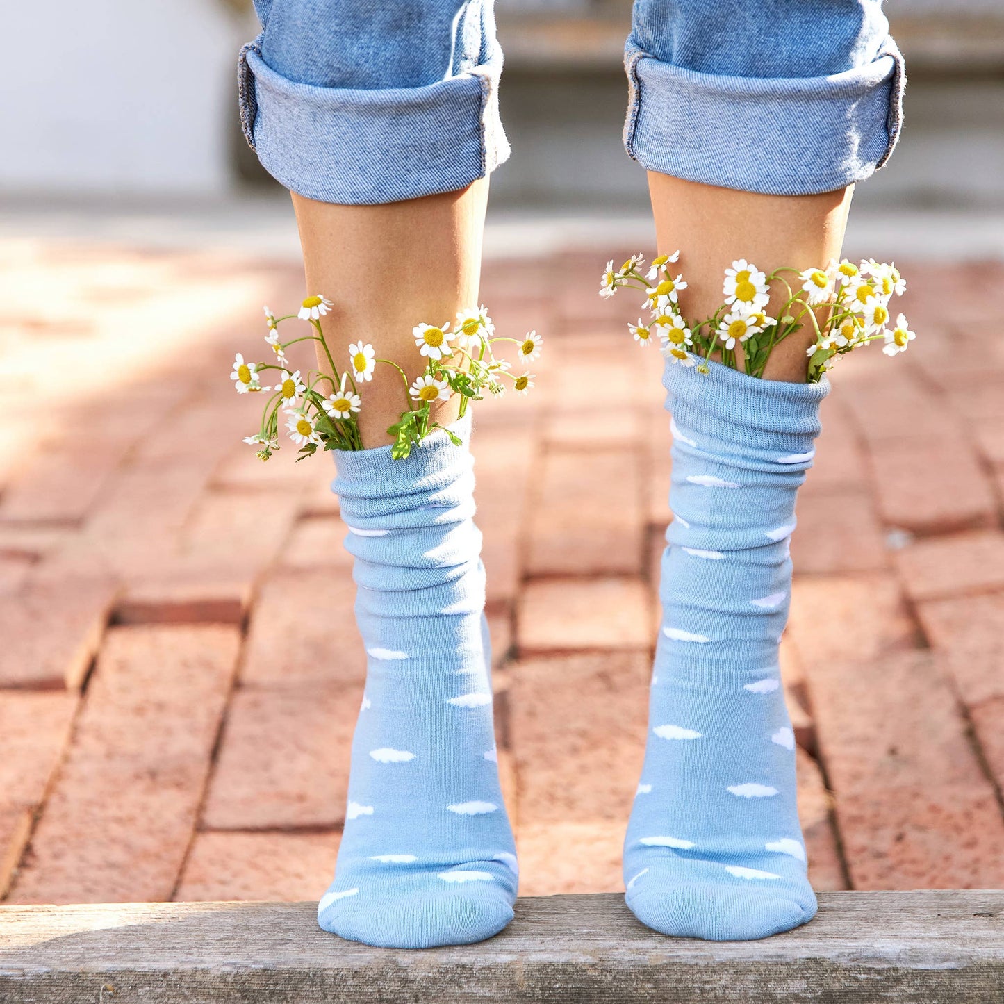 Socks that Support Mental Health (Floating Clouds)