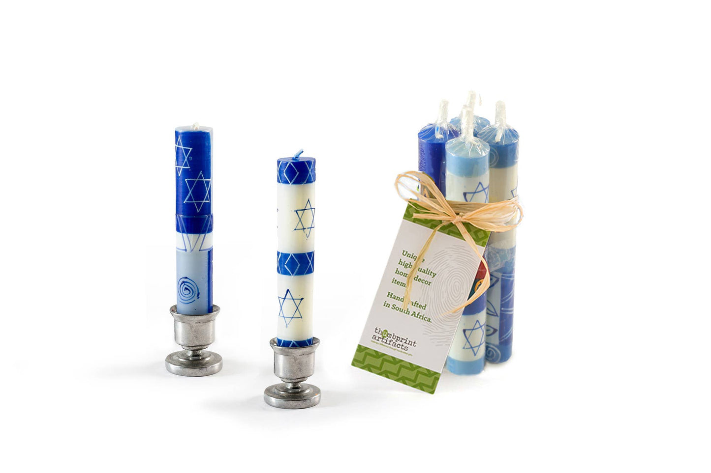 Star of David Shabbat Candles