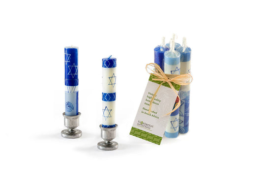 Star of David Shabbat Candles
