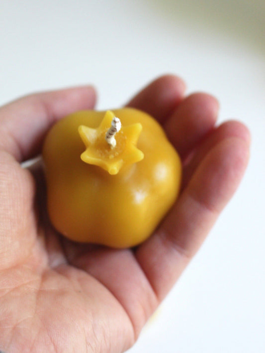 Miniature Pomegranate Beeswax Candle