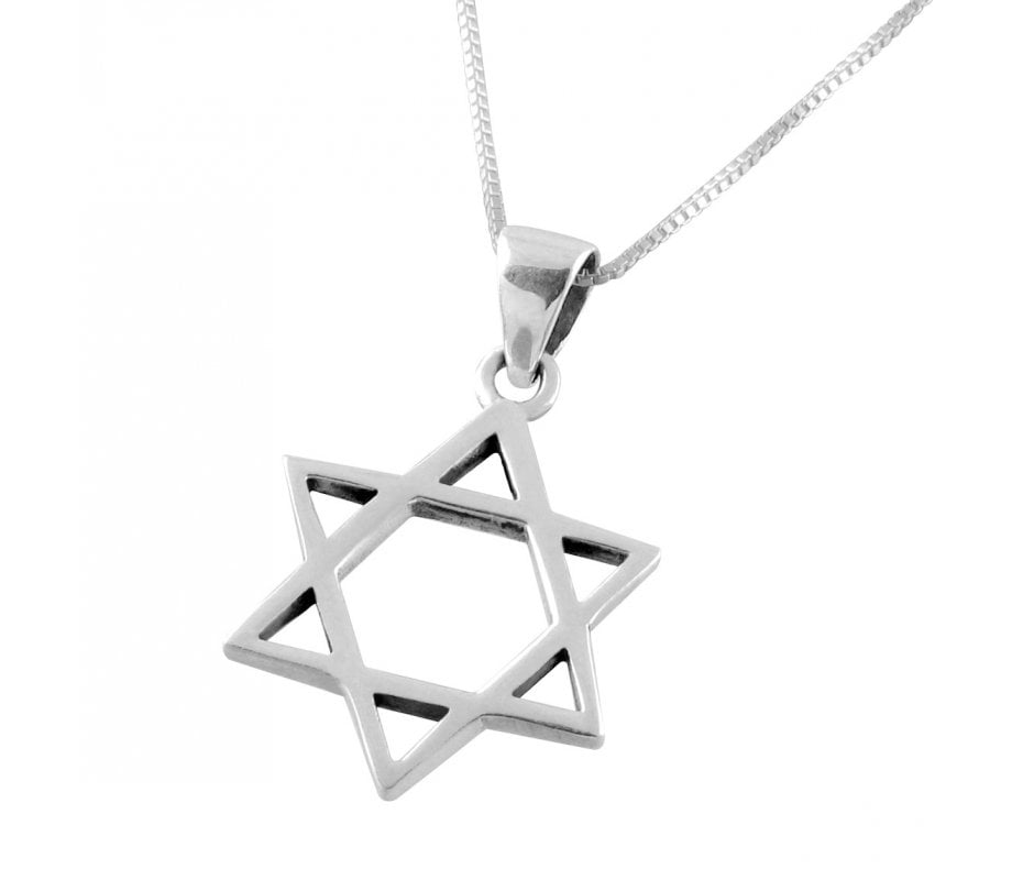 Classic 925 Sterling Silver Star of David Necklace