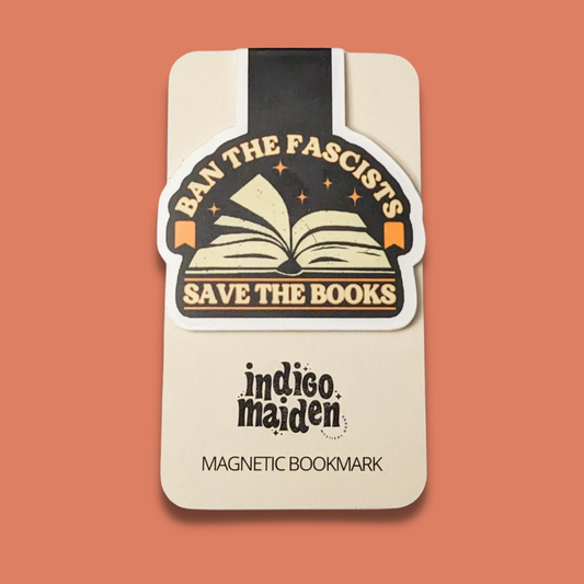 Ban the Fascists, Save the Books Magnetic Bookmark