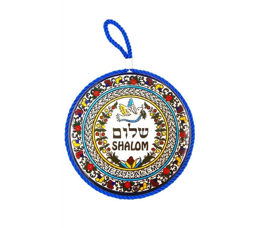 "Shalom" Dove of Peace Ceramic Wall Plaque