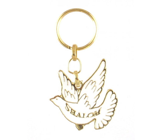 Shalom Dove Keychain
