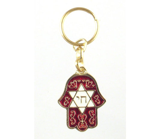 Chai Hamsa Keychain
