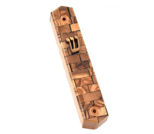 Olive Wood Mezuzah Case
