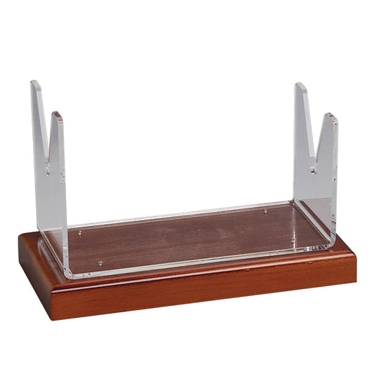 Large Shofar Stand with Wooden Base
