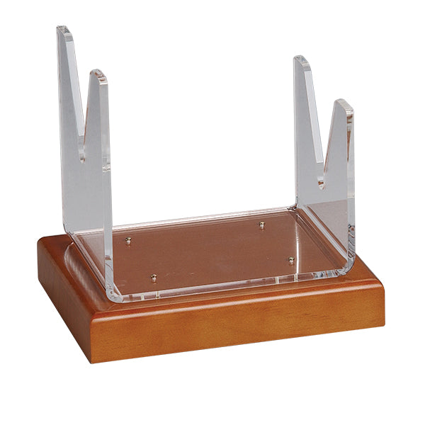 Small Shofar Stand with Wooden Base