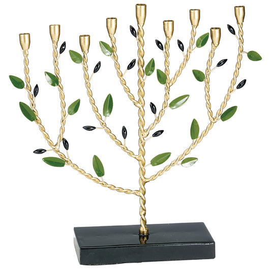 Olive Tree Hand-Crafted Menorah