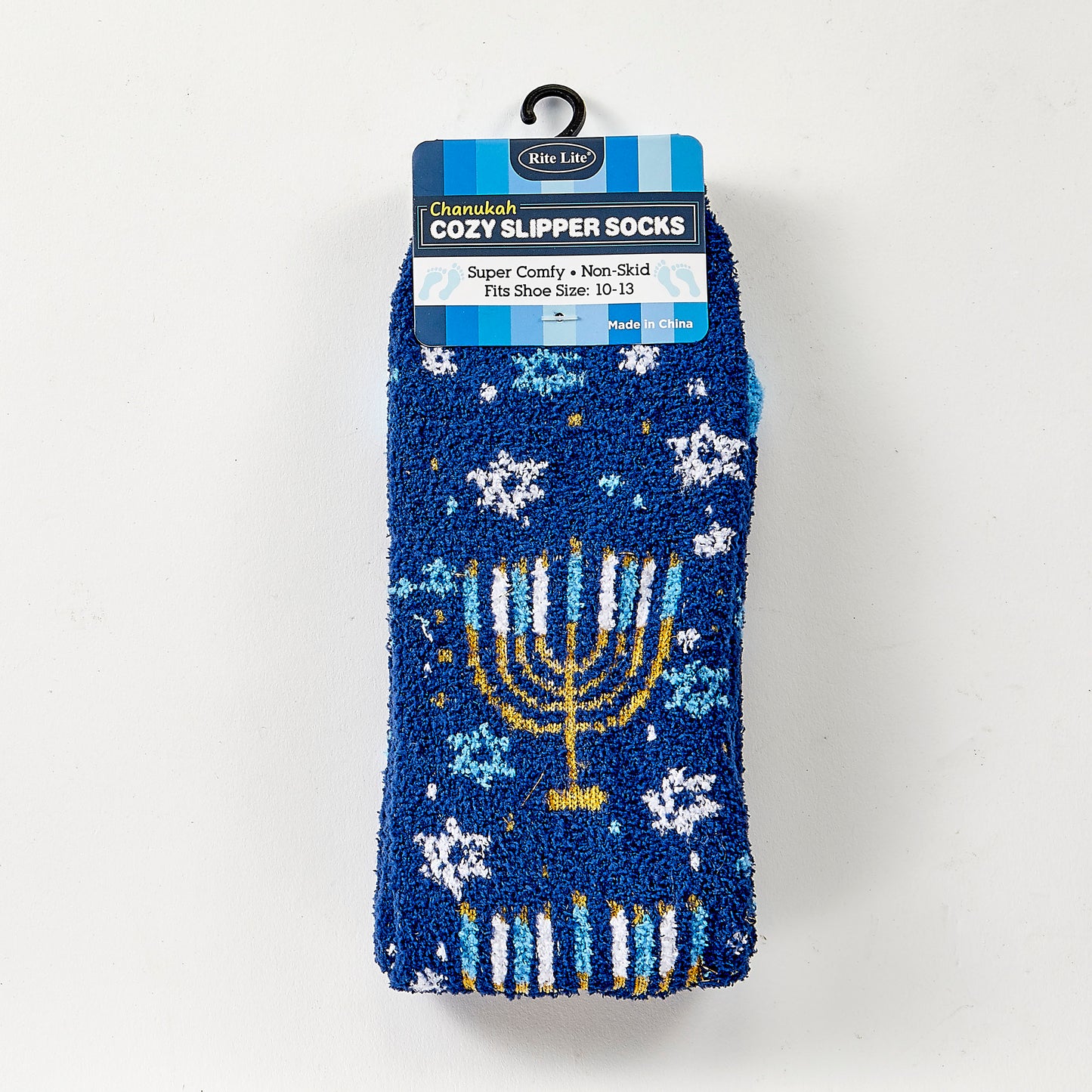 Cozy Chanukah Slipper Socks