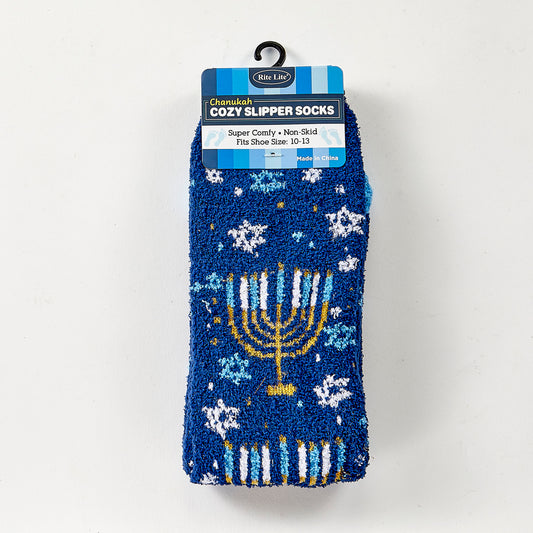 Cozy Chanukah Slipper Socks