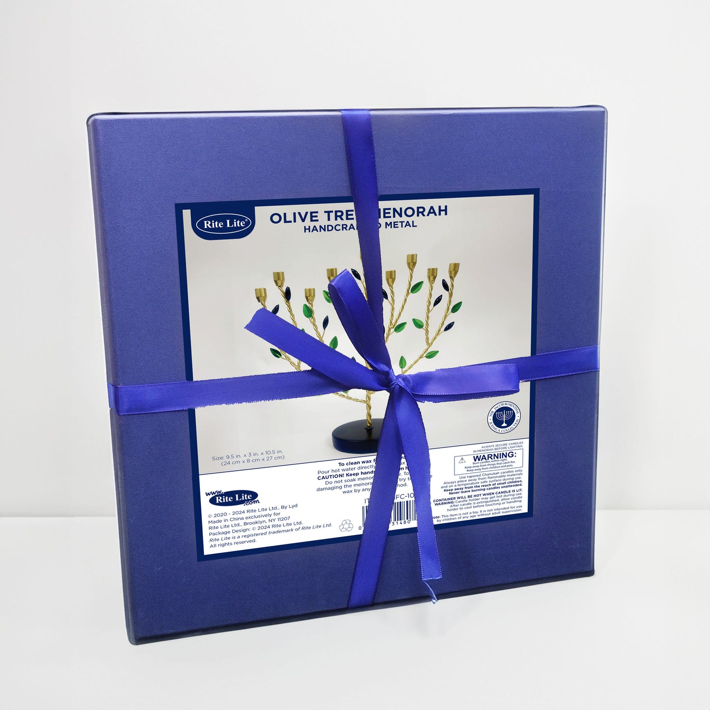 Olive Tree Hand-Crafted Menorah