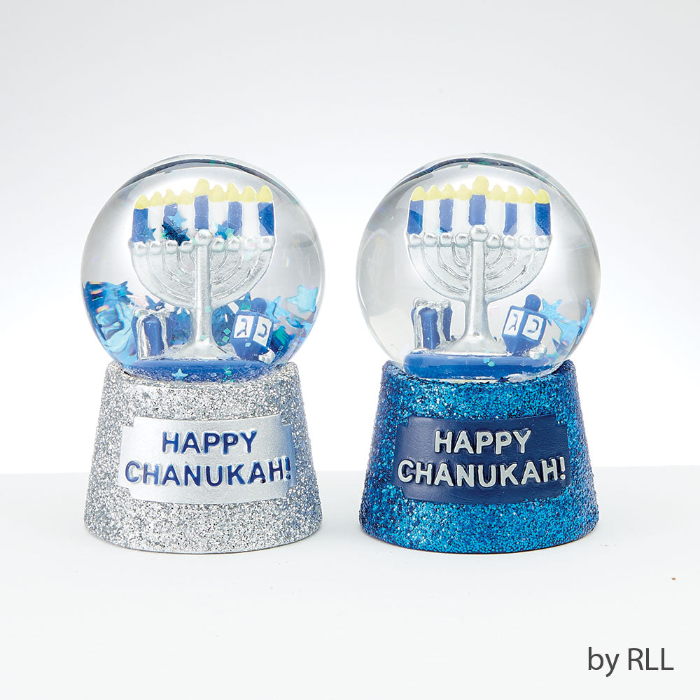 Mini Handpainted Chanukah Snow Globe