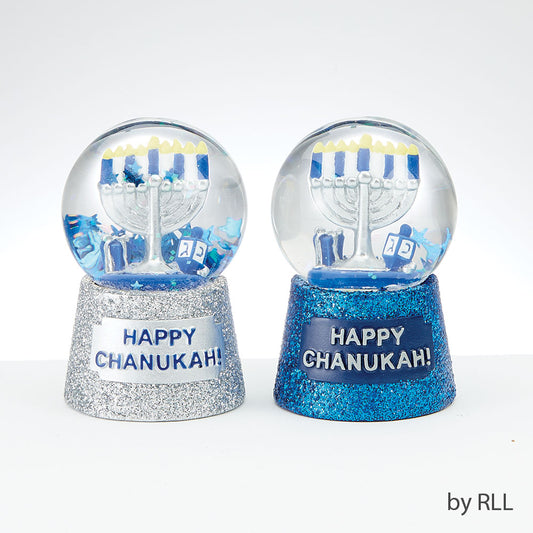 Mini Handpainted Chanukah Snow Globe