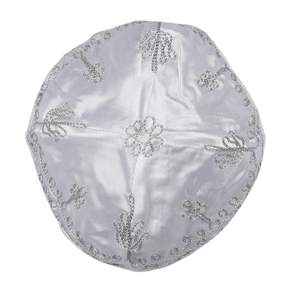 Embroidered Satin Yarmulke