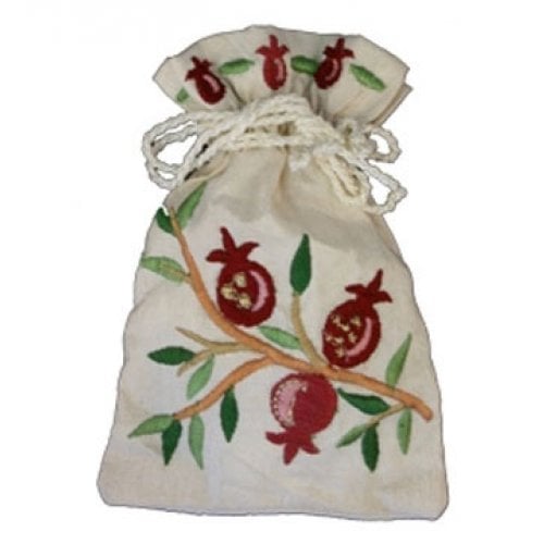 Embroidered Silk Havdalah Spice Bag with Cloves