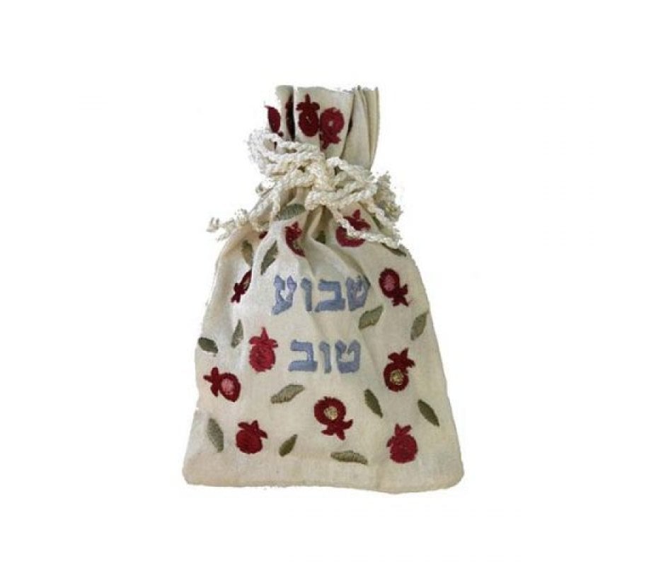 Embroidered Silk Havdalah Spice Bag with Cloves