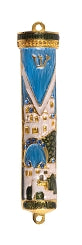 Jeweled Jerusalem Mezuzah