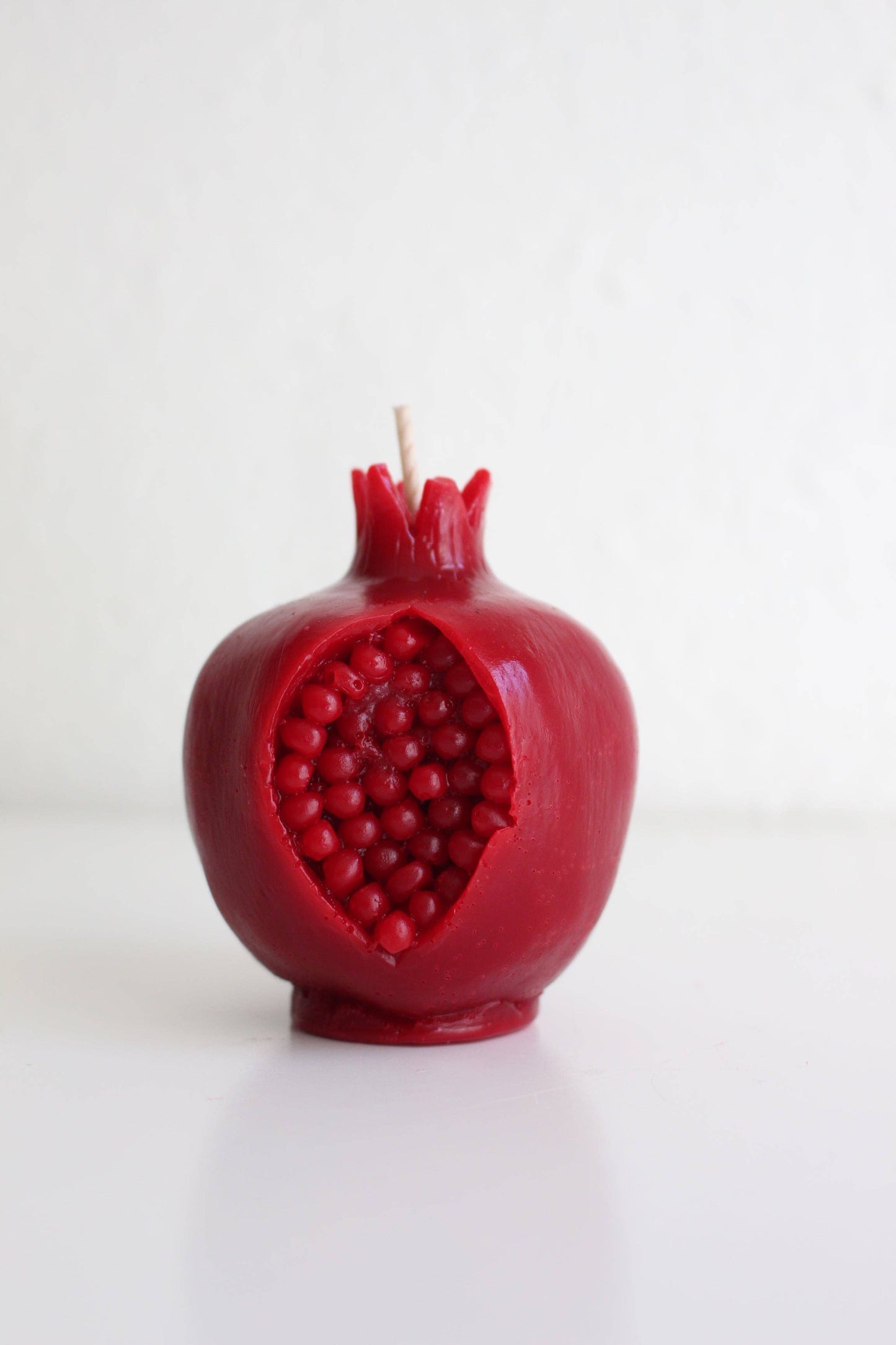 Cracked Crimson Pomegranate Beeswax Candle