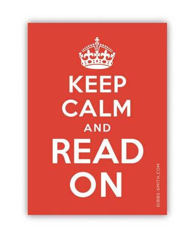 Keep Calm and Read On Sticker