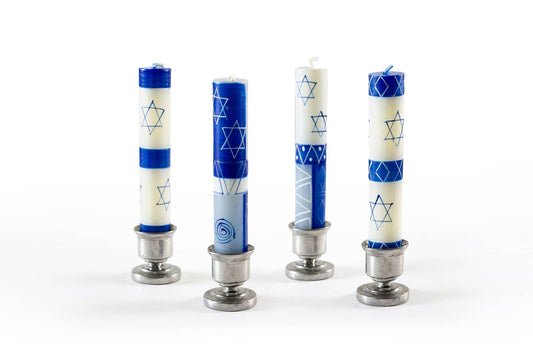Star of David Shabbat Candles