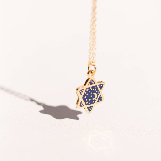 Mini Cosmic Magen David Necklace