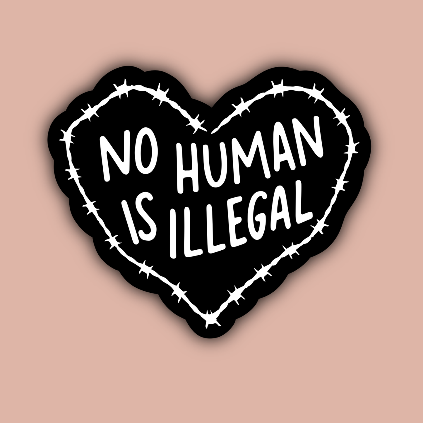 No Human is Illegal Pro-Immigration Sticker