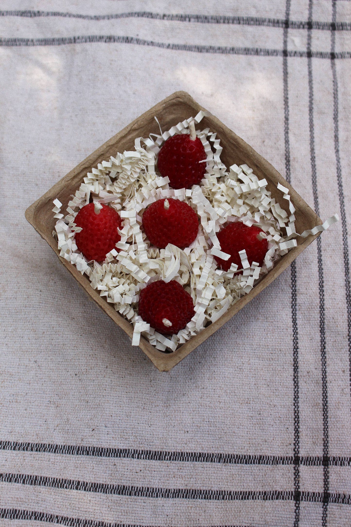 Beeswax Strawberry Candles