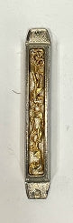 Contemporary Gold and Silver Mezuzah